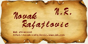 Novak Rafajlović vizit kartica